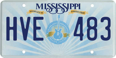 MS license plate HVE483