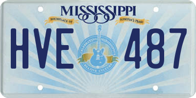 MS license plate HVE487