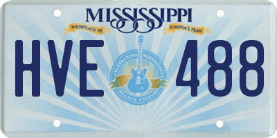MS license plate HVE488