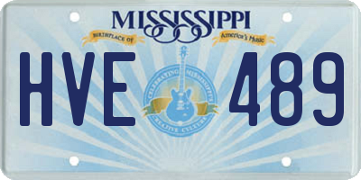 MS license plate HVE489