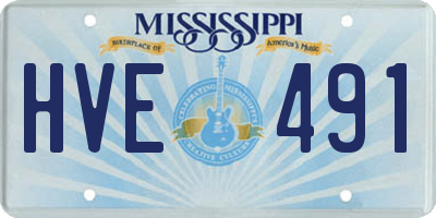 MS license plate HVE491