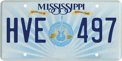 MS license plate HVE497