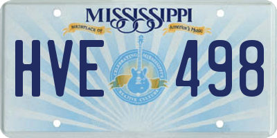 MS license plate HVE498