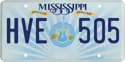MS license plate HVE505