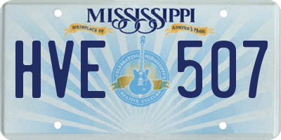 MS license plate HVE507
