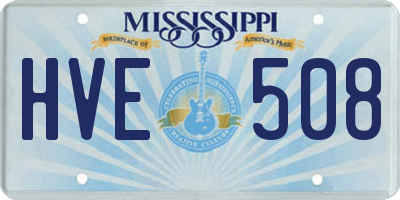 MS license plate HVE508