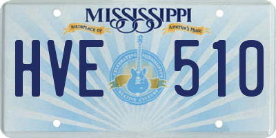 MS license plate HVE510