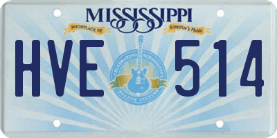 MS license plate HVE514