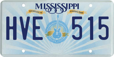 MS license plate HVE515