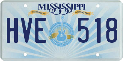 MS license plate HVE518