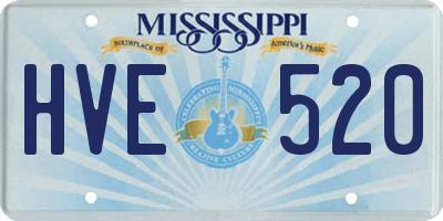 MS license plate HVE520