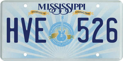 MS license plate HVE526