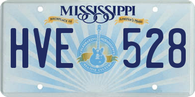 MS license plate HVE528