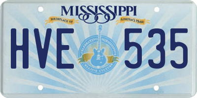MS license plate HVE535