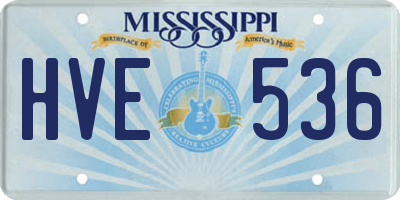 MS license plate HVE536