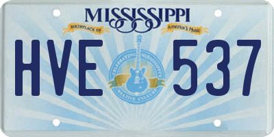 MS license plate HVE537