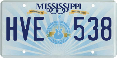 MS license plate HVE538
