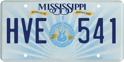 MS license plate HVE541