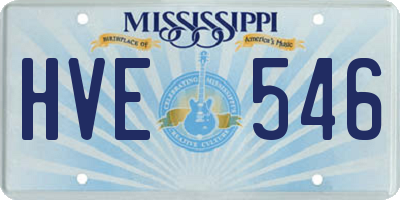 MS license plate HVE546
