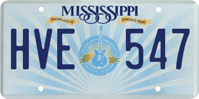 MS license plate HVE547