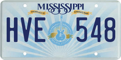 MS license plate HVE548
