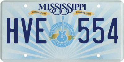 MS license plate HVE554