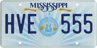 MS license plate HVE555