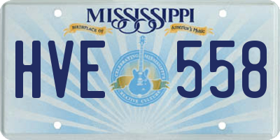 MS license plate HVE558