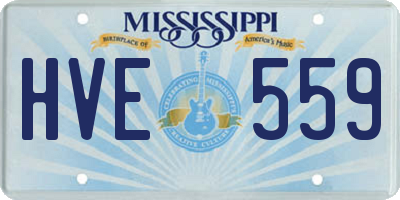 MS license plate HVE559