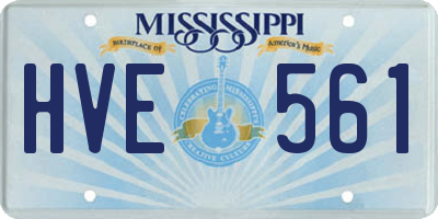 MS license plate HVE561