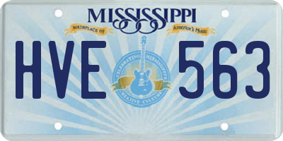 MS license plate HVE563