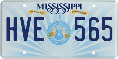 MS license plate HVE565