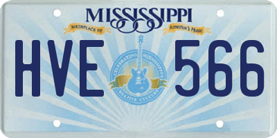 MS license plate HVE566