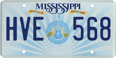 MS license plate HVE568