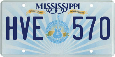 MS license plate HVE570