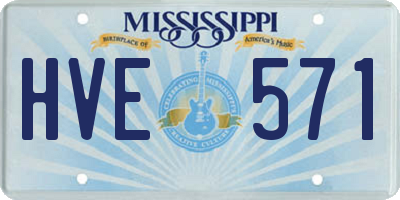 MS license plate HVE571