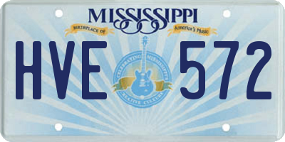 MS license plate HVE572