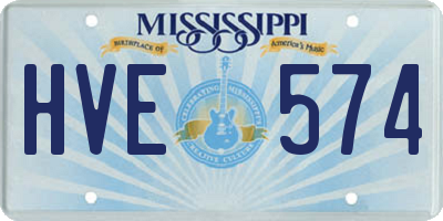 MS license plate HVE574