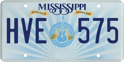 MS license plate HVE575