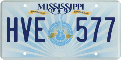 MS license plate HVE577