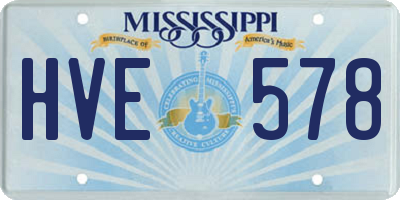 MS license plate HVE578
