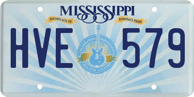 MS license plate HVE579
