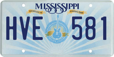 MS license plate HVE581