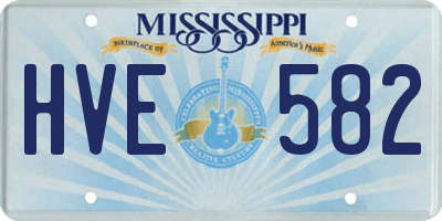 MS license plate HVE582