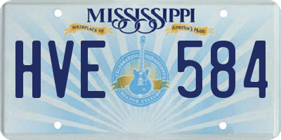 MS license plate HVE584