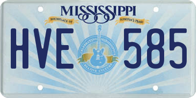 MS license plate HVE585
