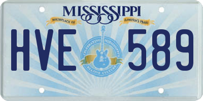 MS license plate HVE589