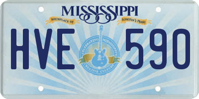 MS license plate HVE590