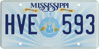 MS license plate HVE593