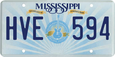 MS license plate HVE594